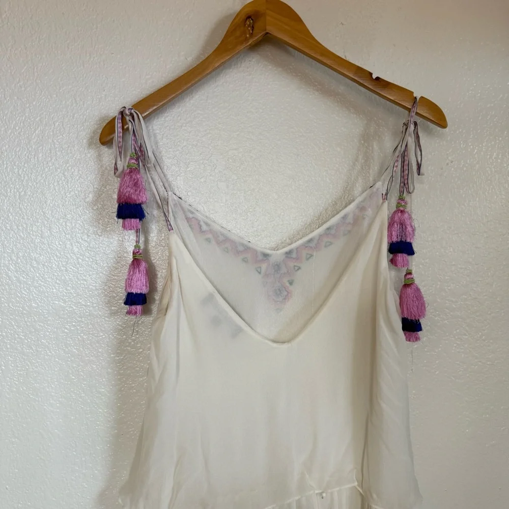 HEMANT AND NANDITA Silk Ivory embroidered Dress Size S - Picture 12 of 14